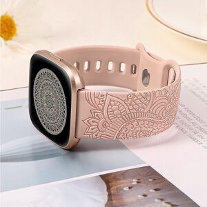 🆕Boho Floral Engraved Band Compatible with Fitbit Versa 2